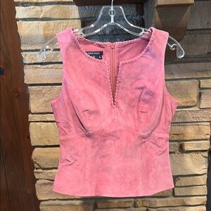 Boston Proper Pink Suede Top!